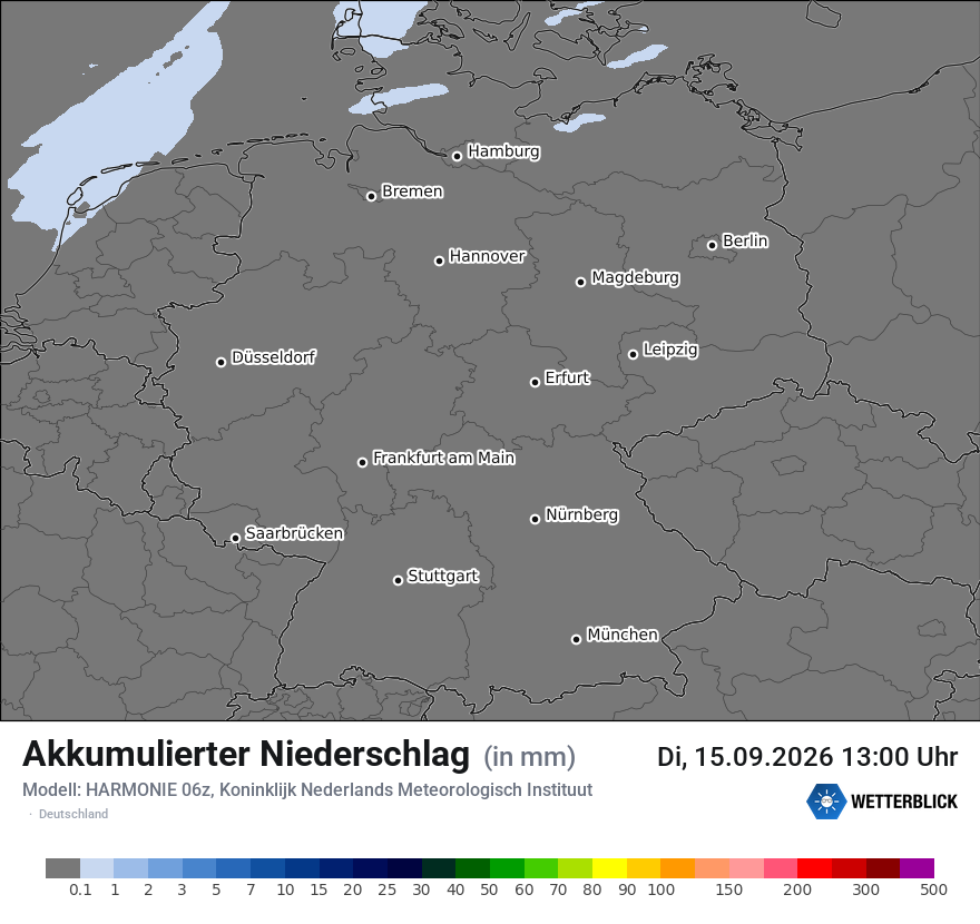 Modellkarte HARMONIE – tot_prec – deutschland