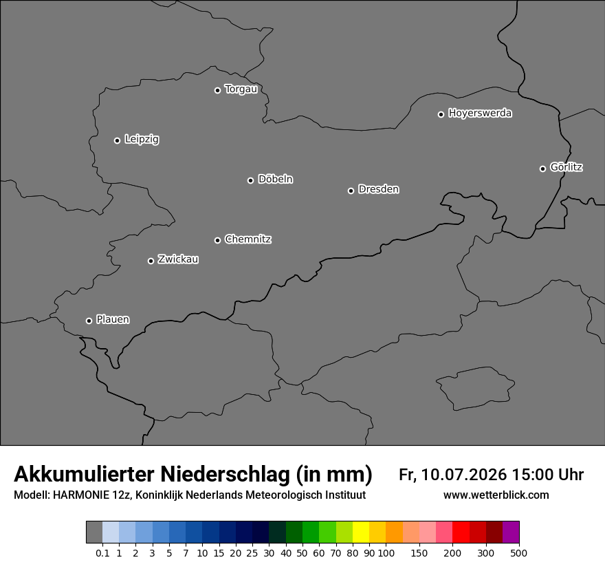 Modellkarte HARMONIE – tot_prec – sn