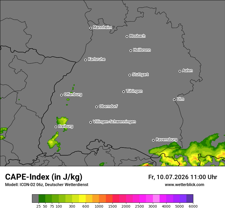 Modellkarte ICON-D2 – cape – bw