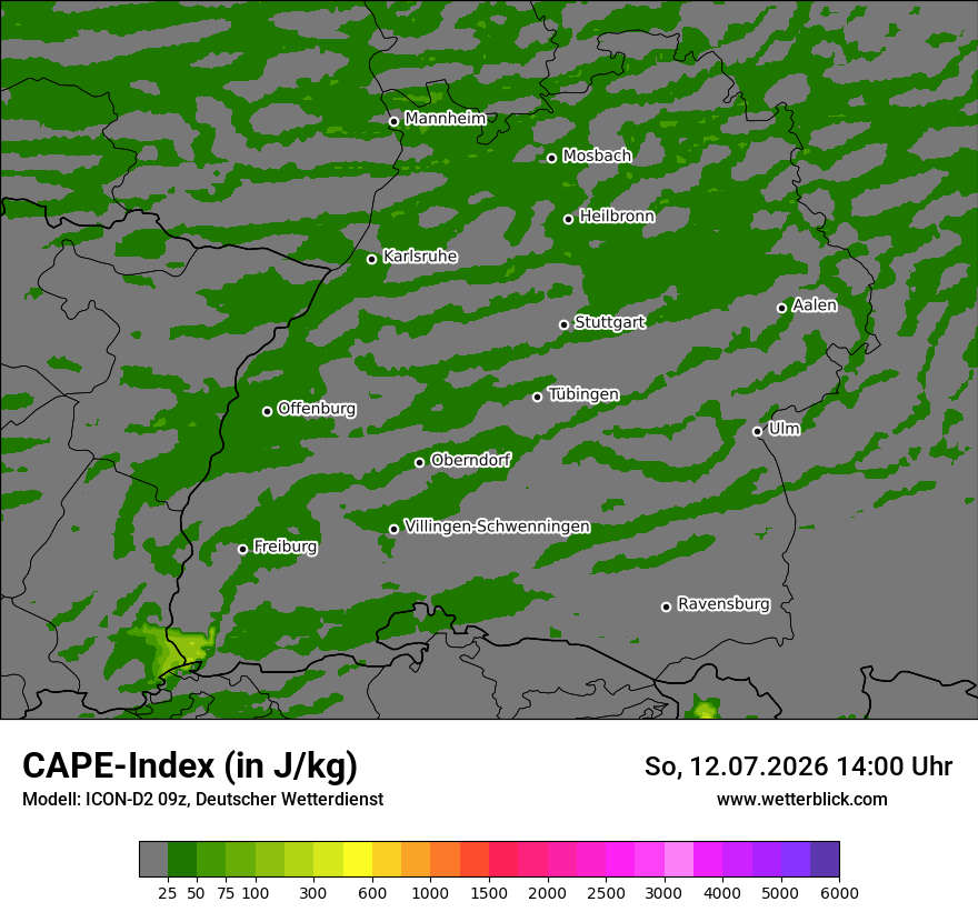 Modellkarte ICON-D2 – cape – bw