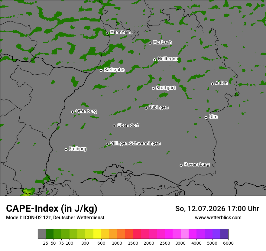 Modellkarte ICON-D2 – cape – bw