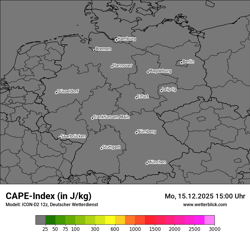 Modellkarten CAPE-Index in Deutschland