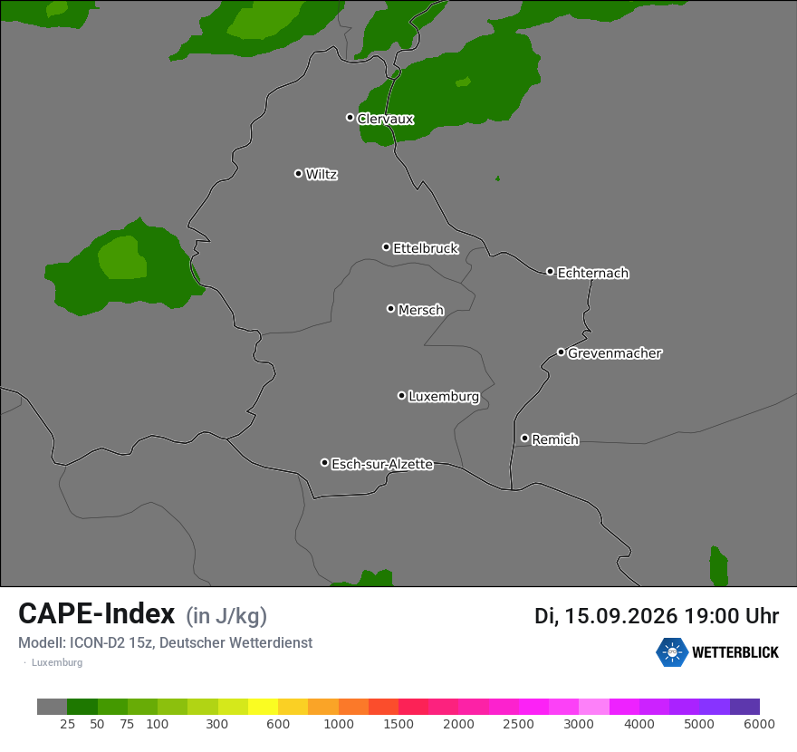 Modellkarte ICON-D2 – cape – luxemburg