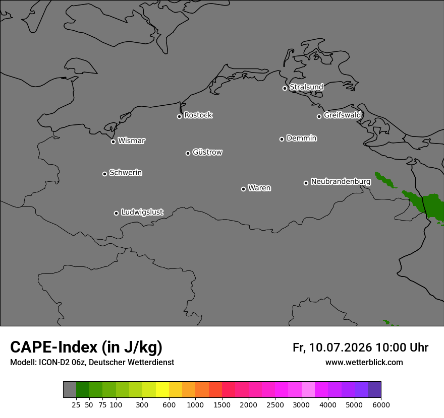 Modellkarte ICON-D2 – cape – mv