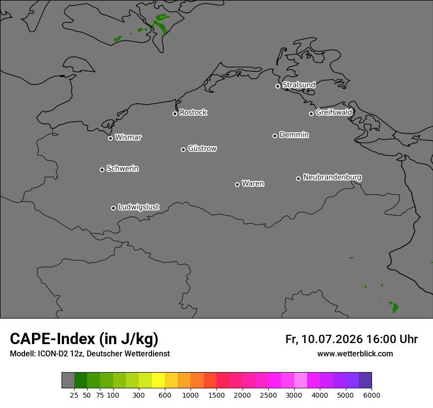 Modellkarte ICON-D2 – cape – mv