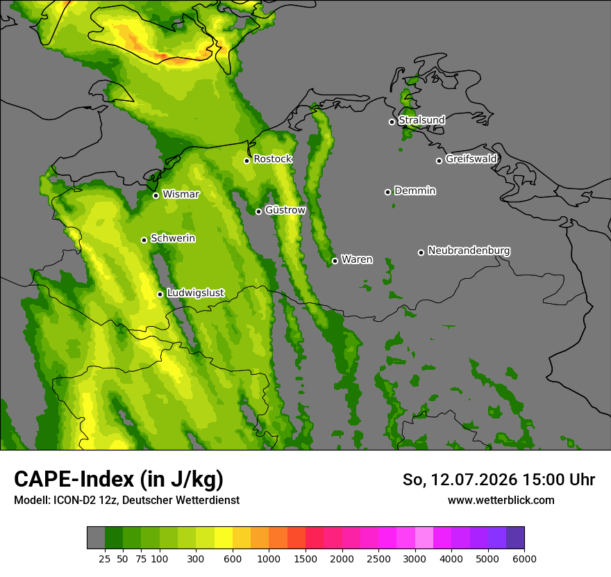 Modellkarte ICON-D2 – cape – mv