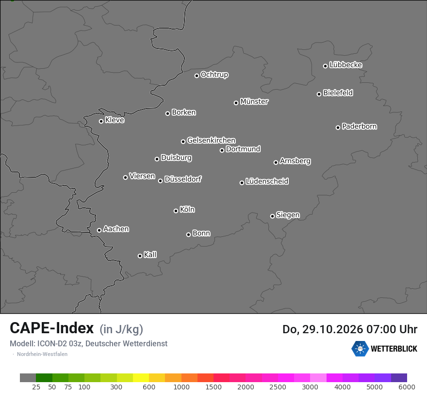 Modellkarte ICON-D2 – cape – nrw