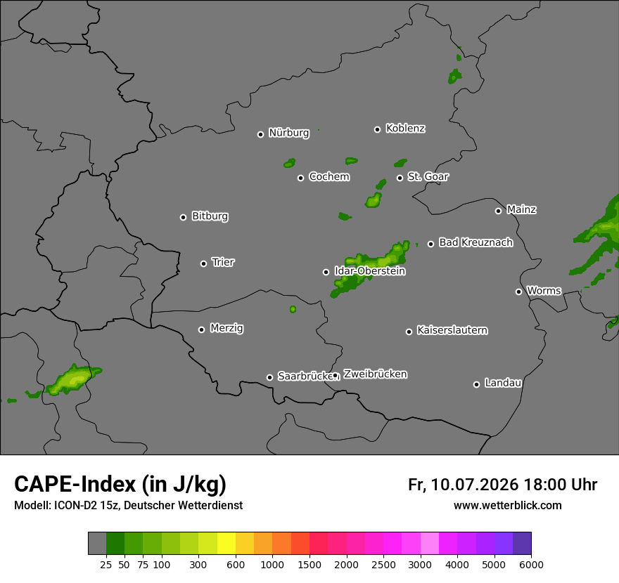 Modellkarte ICON-D2 – cape – rp