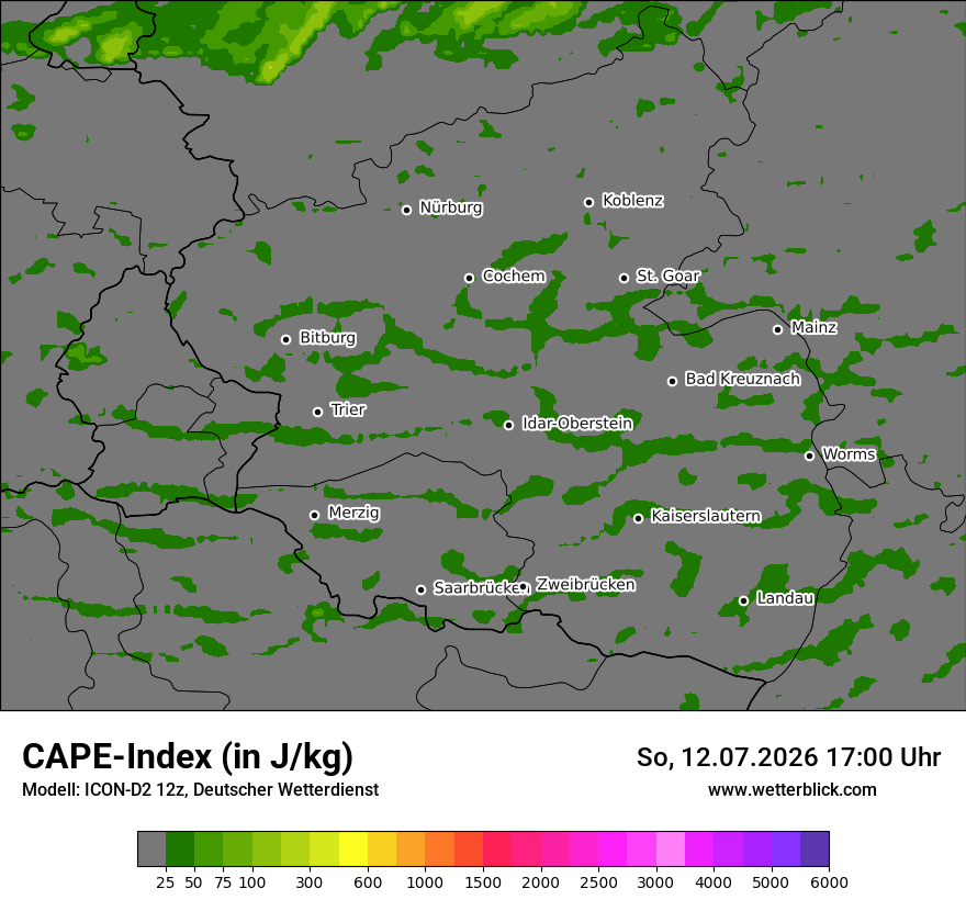 Modellkarte ICON-D2 – cape – rp