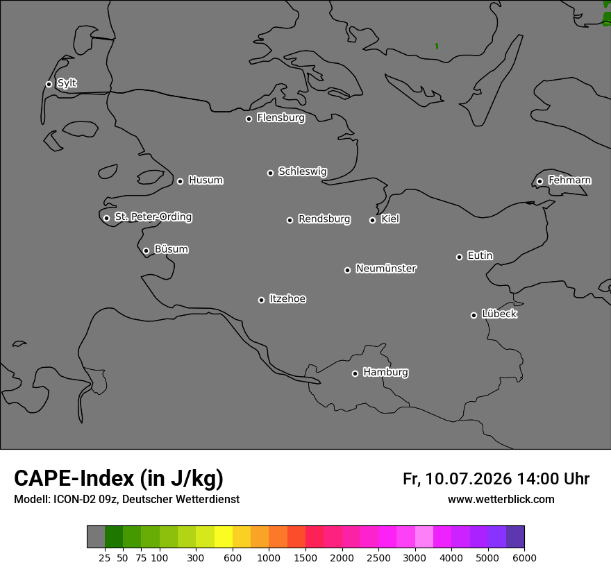 Modellkarte ICON-D2 – cape – sh
