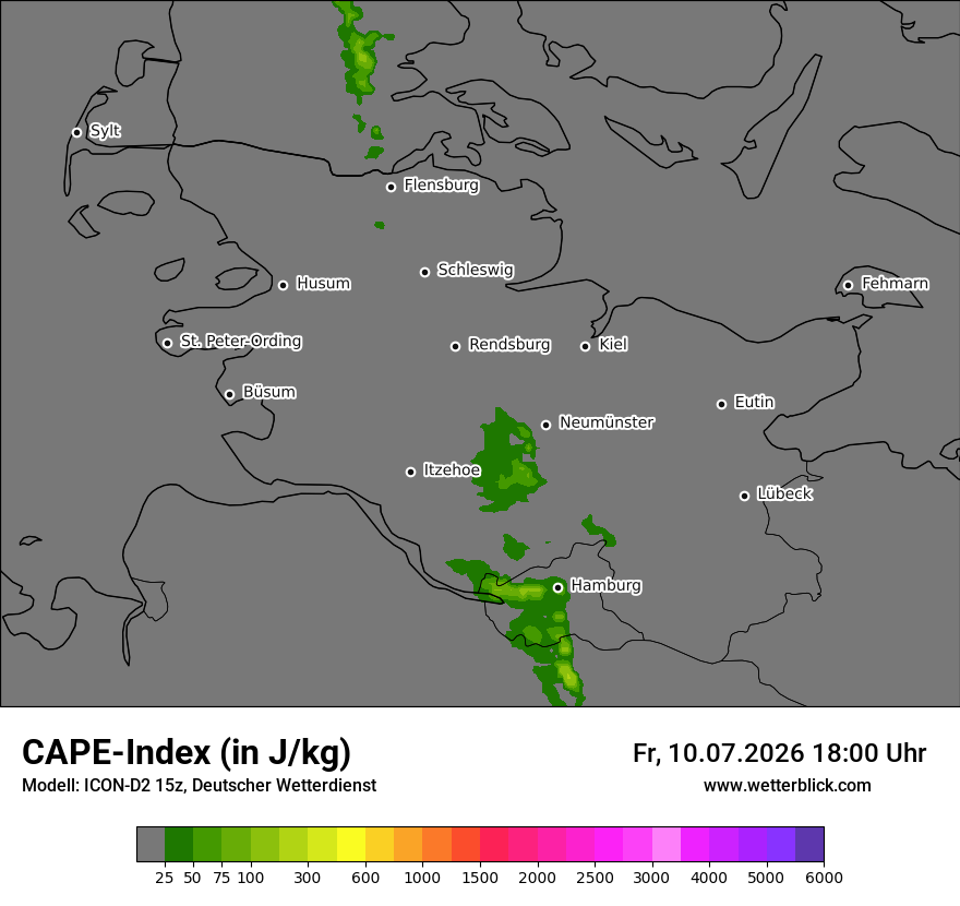 Modellkarte ICON-D2 – cape – sh