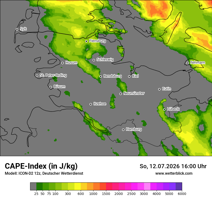Modellkarte ICON-D2 – cape – sh
