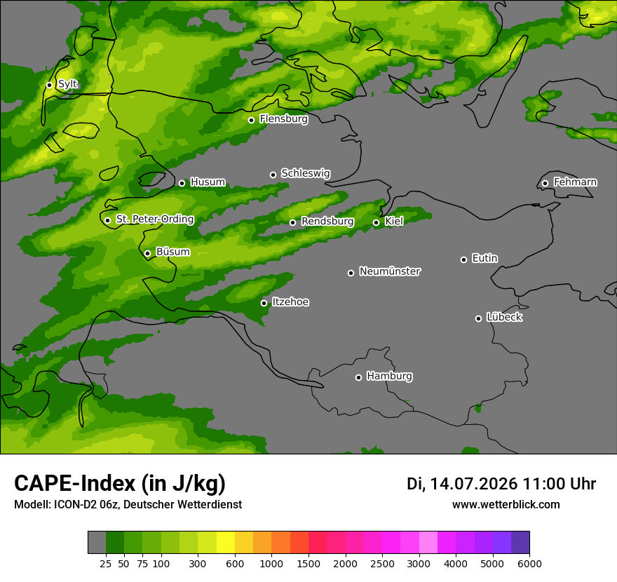 Modellkarte ICON-D2 – cape – sh