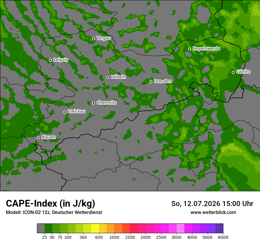 Modellkarte ICON-D2 – cape – sn