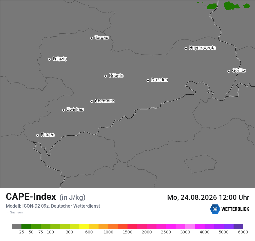 Modellkarte ICON-D2 – cape – sn