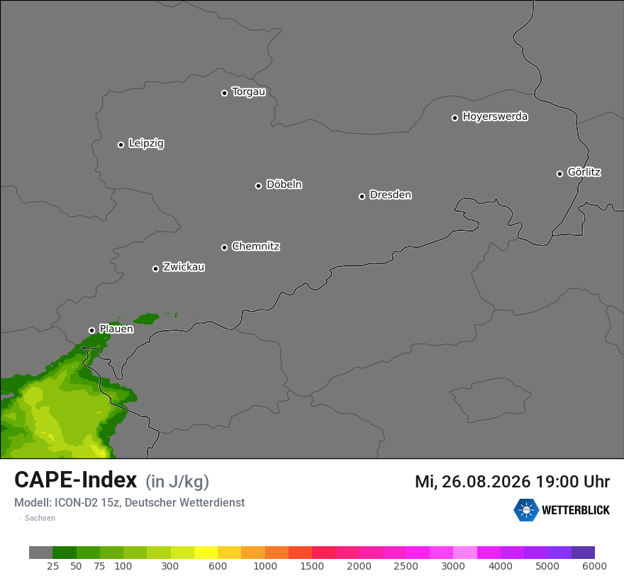 Modellkarte ICON-D2 – cape – sn