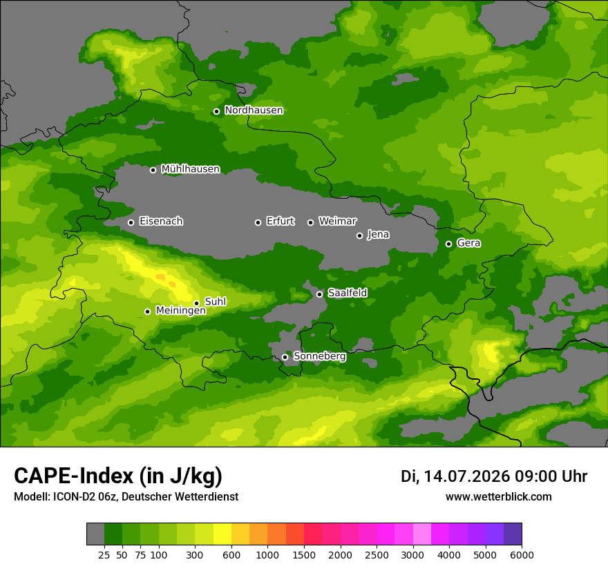 Modellkarte ICON-D2 – cape – th