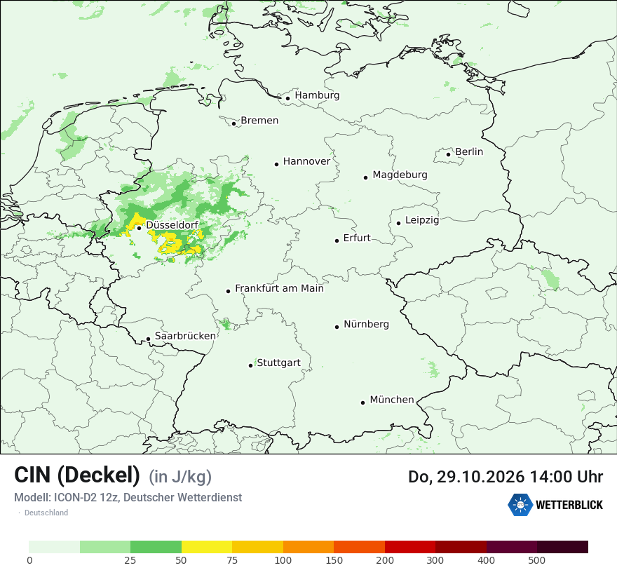 Modellkarte ICON-D2 – cin – deutschland