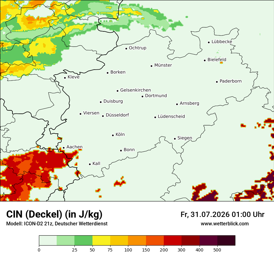Modellkarte ICON-D2 – cin – nrw