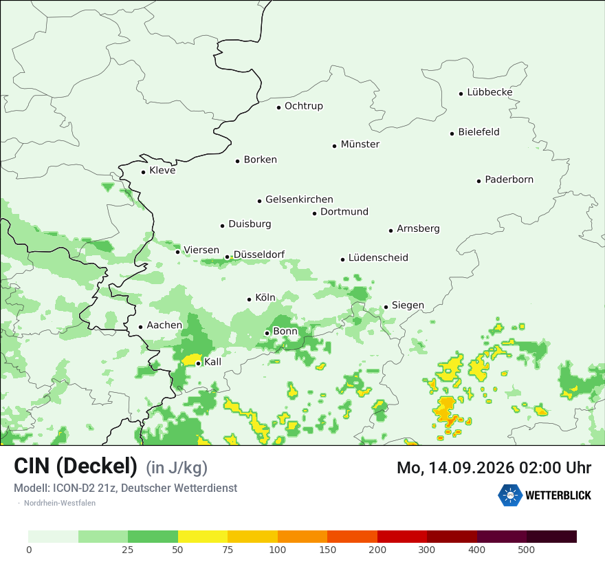 Modellkarte ICON-D2 – cin – nrw