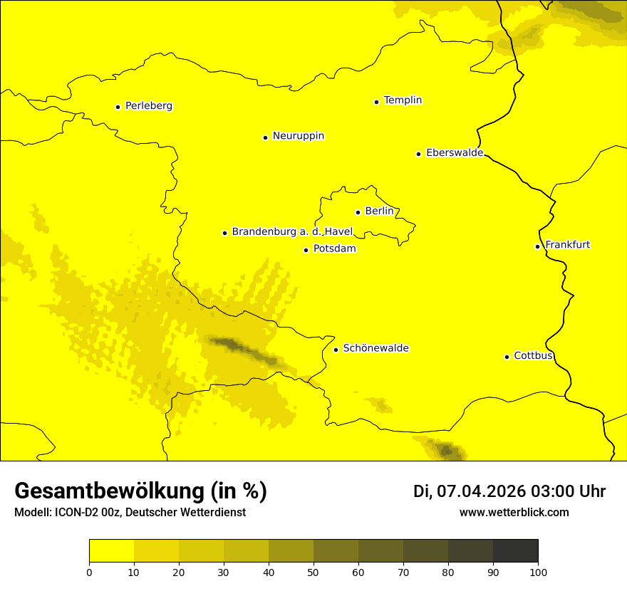 Modellkarte ICON-D2 – clct – bb