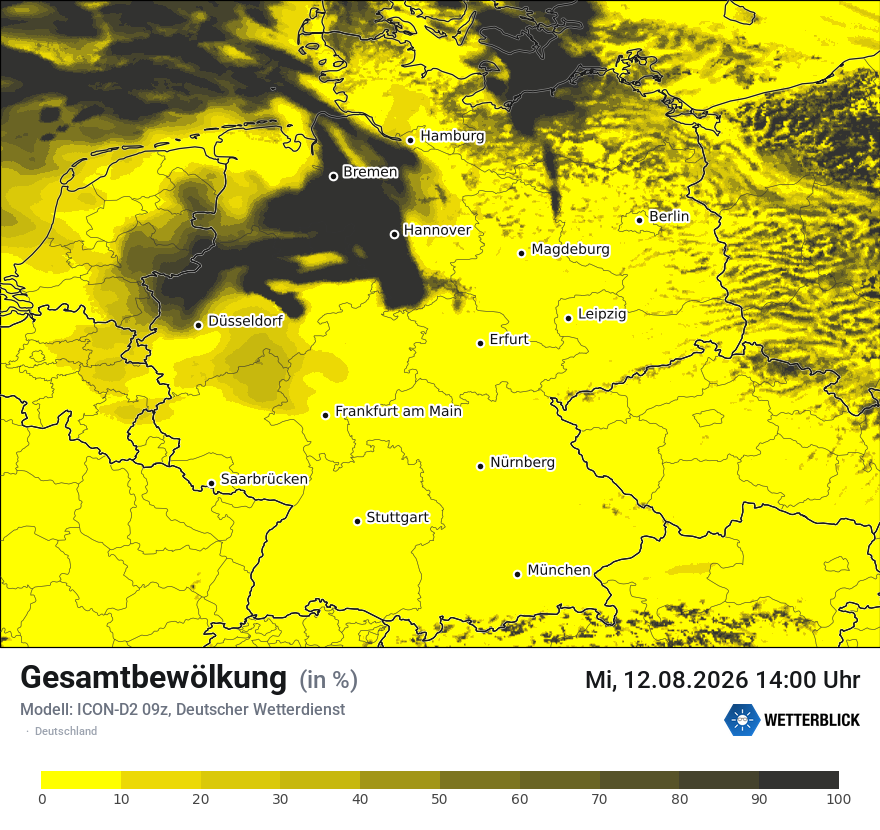 Modellkarte ICON-D2 – clct – deutschland