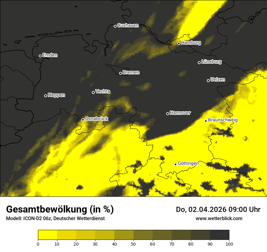 Modellkarte ICON-D2 – clct – ni