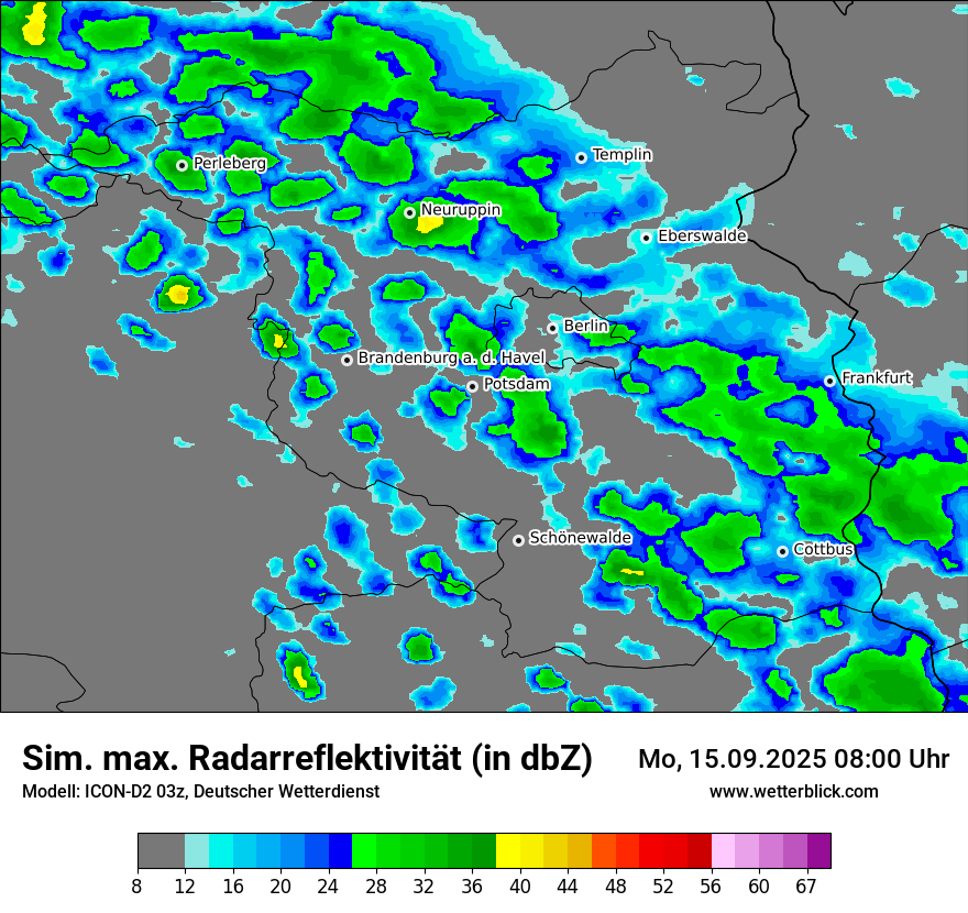 Modellkarten Simuliertes Radarbild