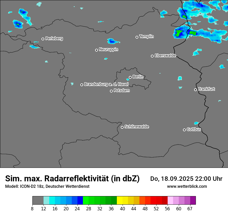 Modellkarten Simuliertes Radarbild