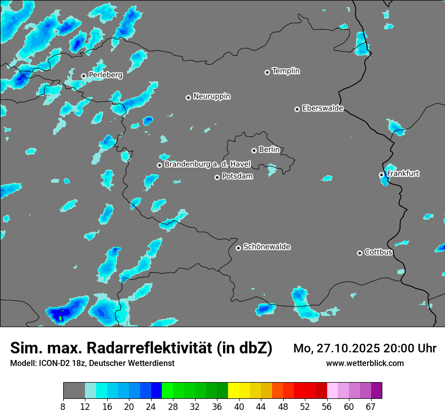 Modellkarten Simuliertes Radarbild