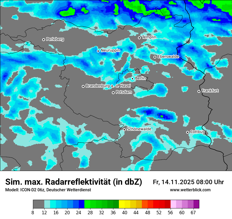 Modellkarten Simuliertes Radarbild