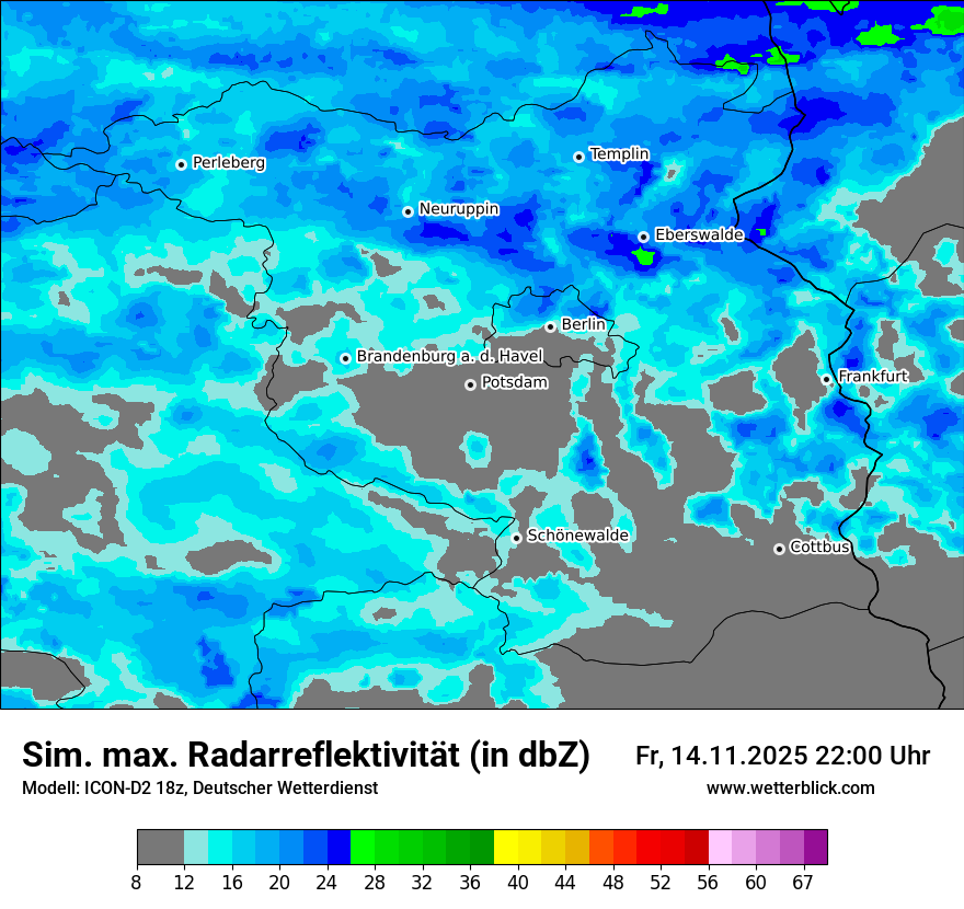 Modellkarten Simuliertes Radarbild