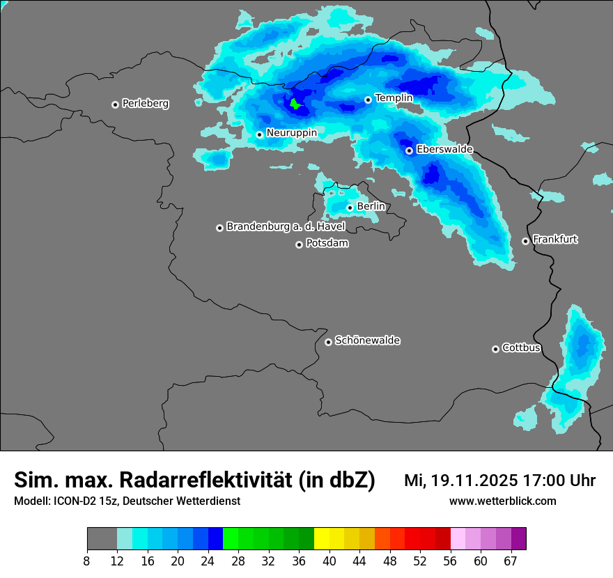 Modellkarten Simuliertes Radarbild