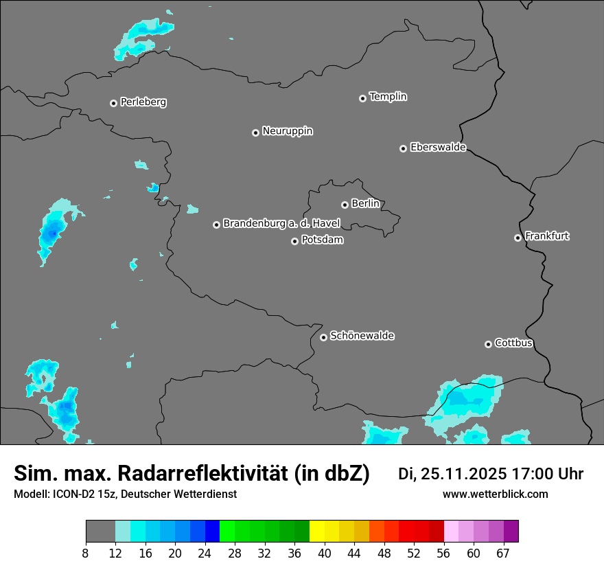 Modellkarten Simuliertes Radarbild