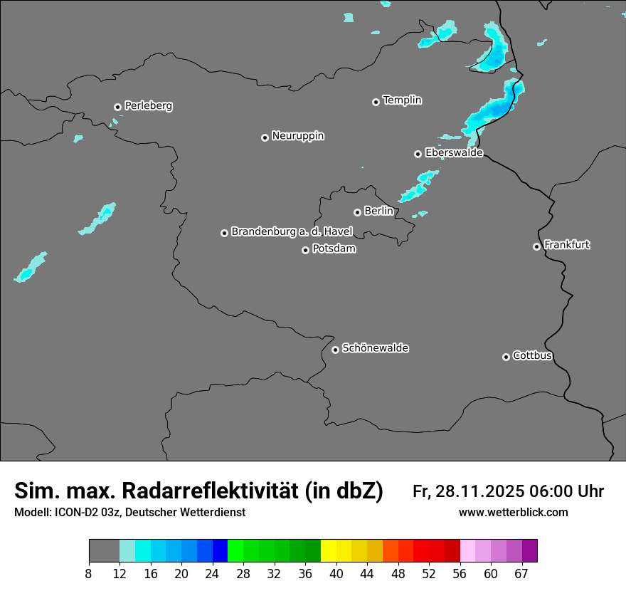 Modellkarten Simuliertes Radarbild