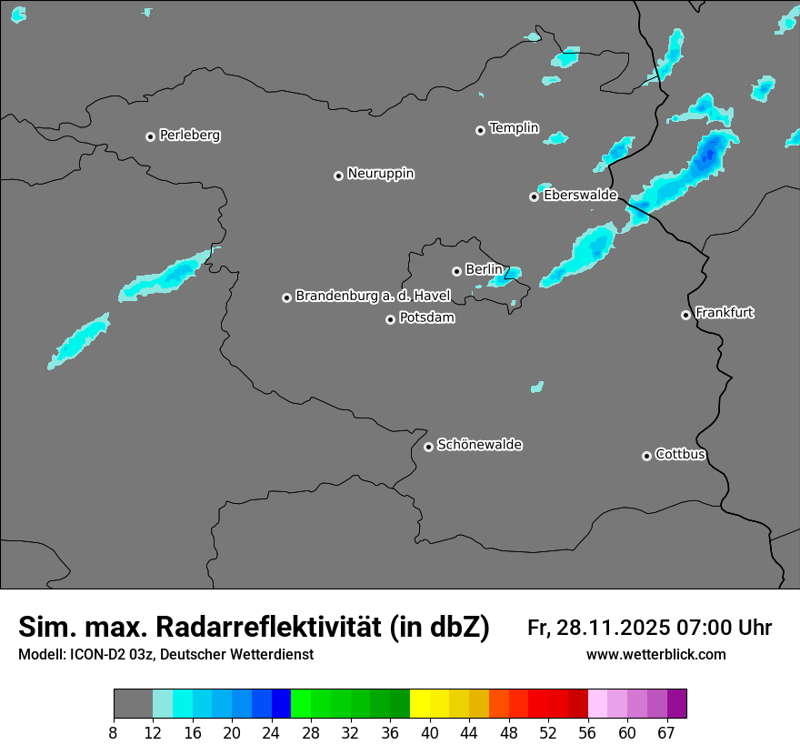 Modellkarten Simuliertes Radarbild