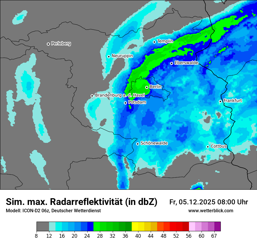 Modellkarten Simuliertes Radarbild