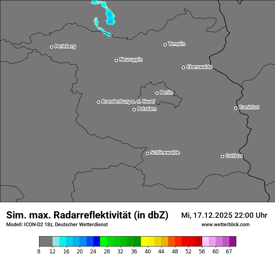 Modellkarten Simuliertes Radarbild