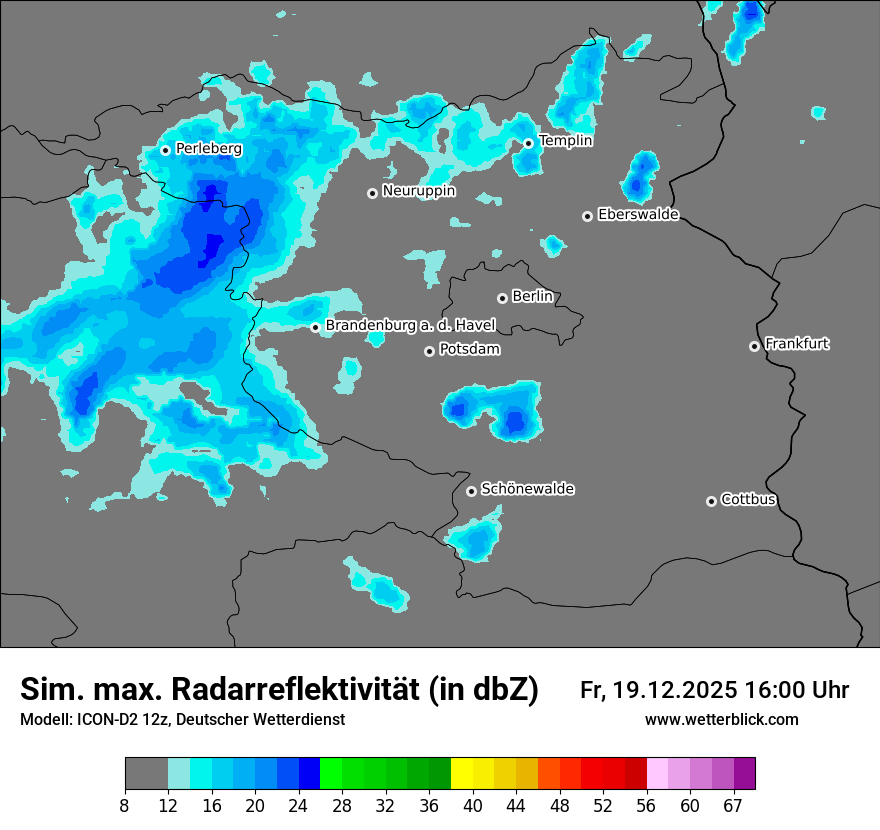 Modellkarten Simuliertes Radarbild