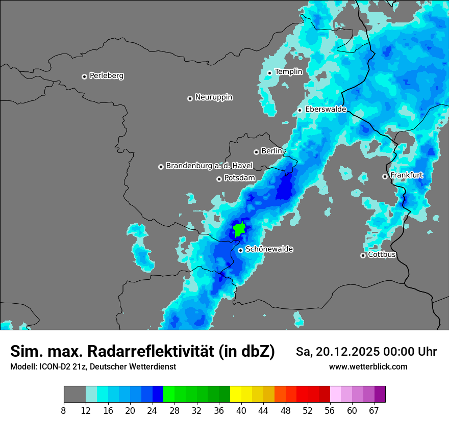 Modellkarten Simuliertes Radarbild