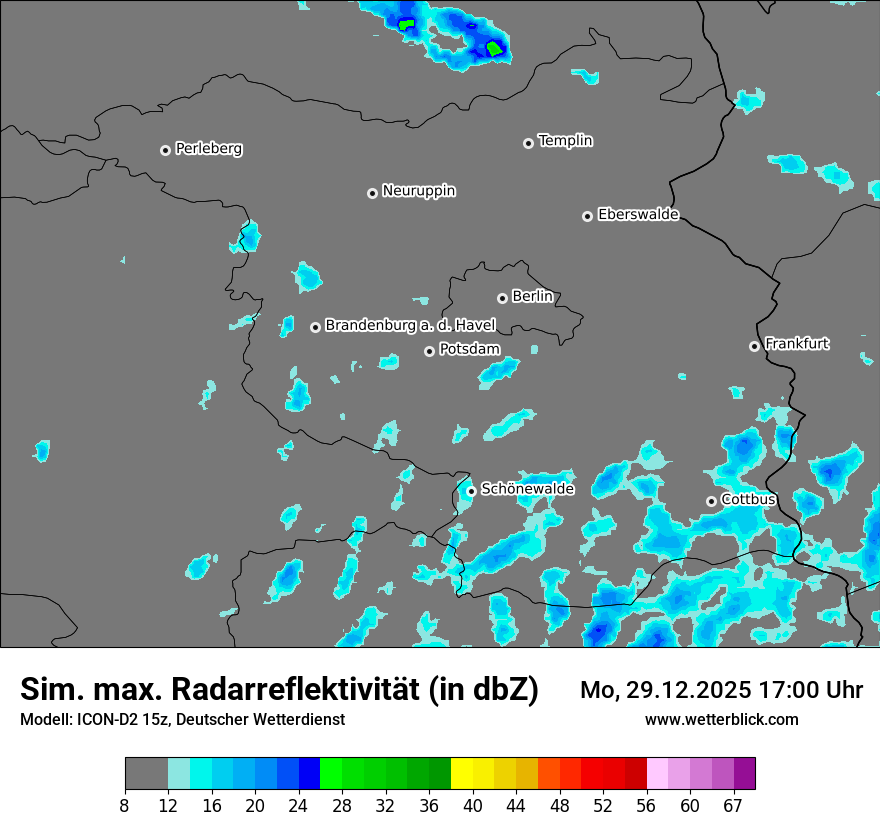 Modellkarten Simuliertes Radarbild