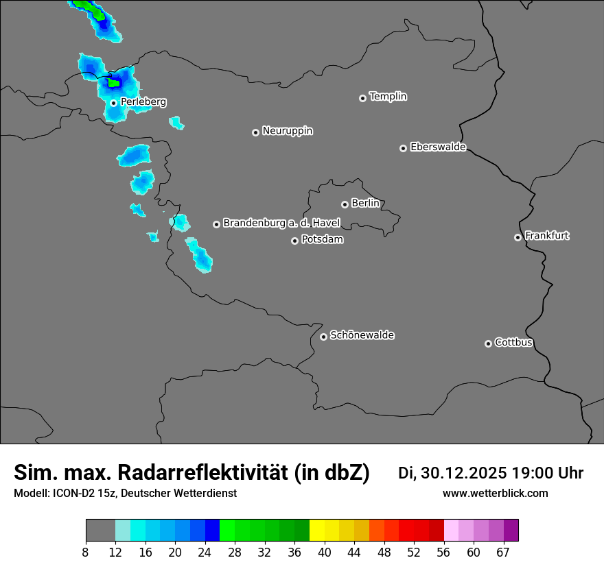 Modellkarten Simuliertes Radarbild