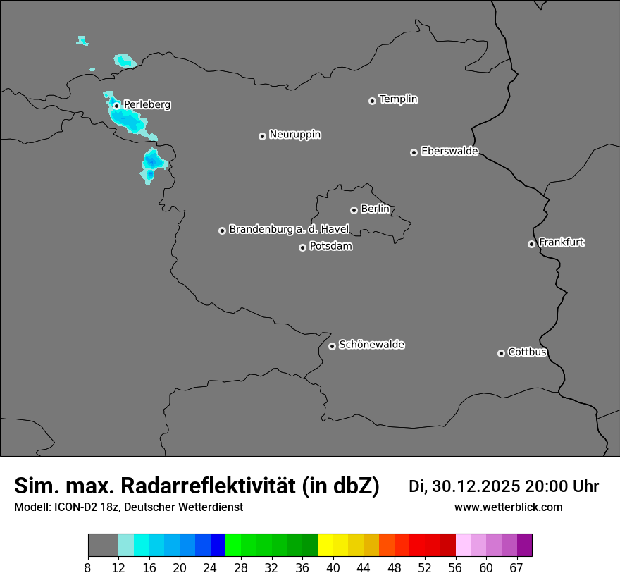 Modellkarten Simuliertes Radarbild