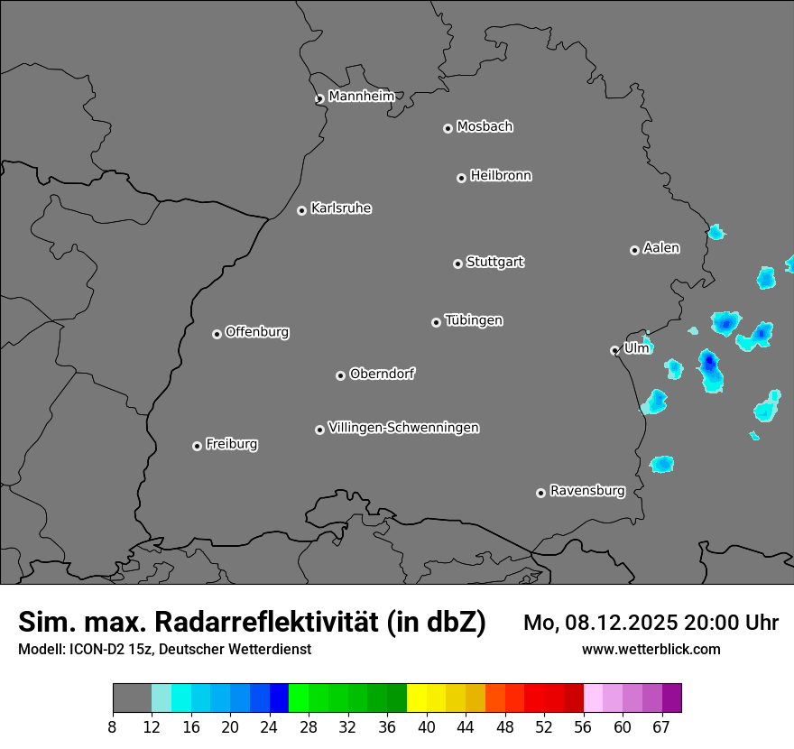 Modellkarten Simuliertes Radarbild
