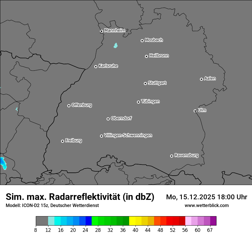 Modellkarten Simuliertes Radarbild
