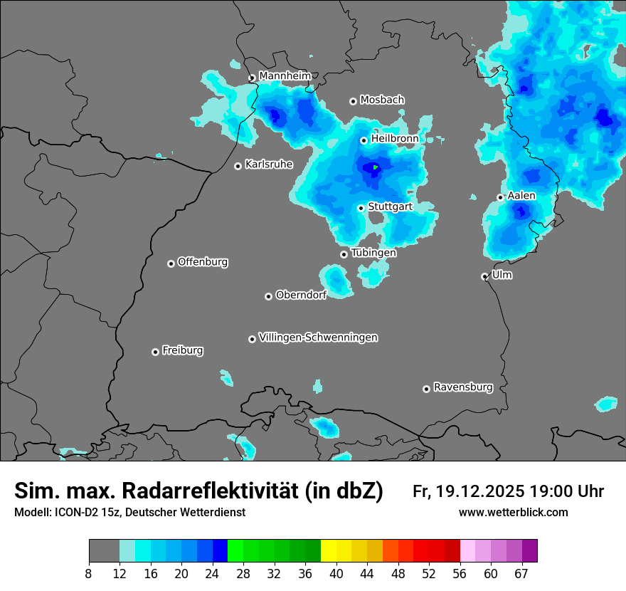 Modellkarten Simuliertes Radarbild