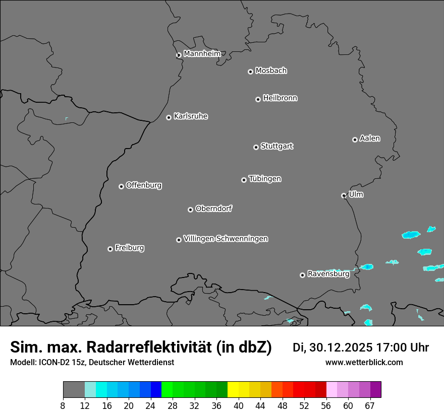 Modellkarten Simuliertes Radarbild