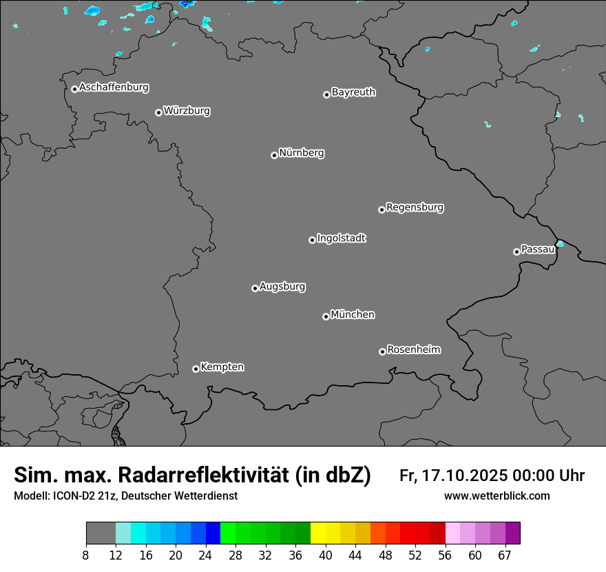 Modellkarten Simuliertes Radarbild