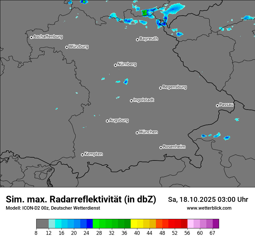 Modellkarten Simuliertes Radarbild