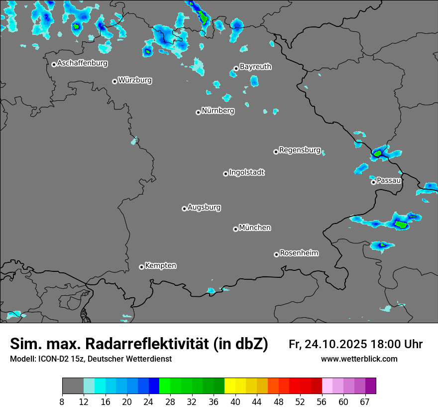 Modellkarten Simuliertes Radarbild